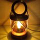 Marine lamp with amber glass globe 60/70s