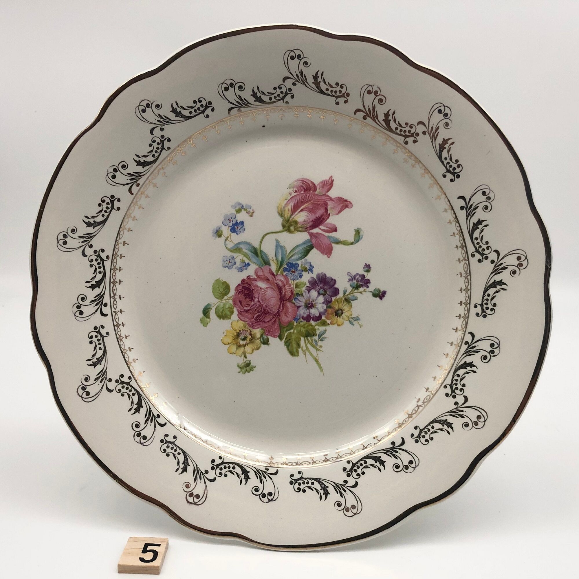 6 flat plates "Digoin Sarreguemines" model Arabesques