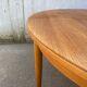 Table ronde extensible scandinave en teck dia 116cm longueur 176cm an60