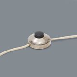 Chrome metal and glass floor lamp, 1970s