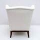 Fauteuil Paolo Buffa style moderne du milieu du siècle, en noyer italien et revêtement bouclé