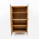 Italian Brass Bar Cabinet with Sculptural Cast Brass Handles