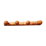 Vintage wood coat rack bamboo pattern