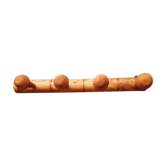 Vintage wood coat rack bamboo pattern
