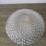 Vintage 1970 glass ceiling lamp