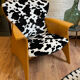 Designer armchair Federico Giner cowhide pattern