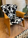 Designer armchair Federico Giner cowhide pattern