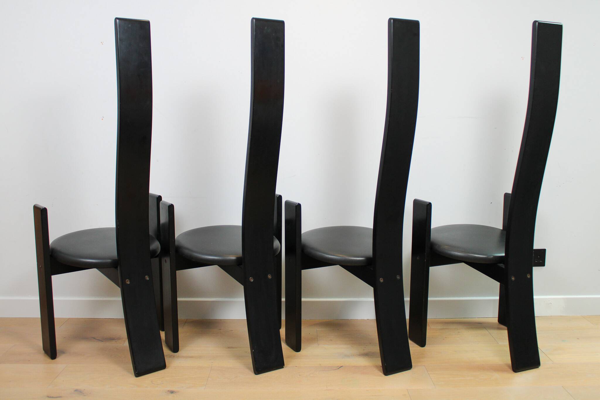 Set of 4 dining chairs model 'Golem' designed by Vico Magistretti for Poggi