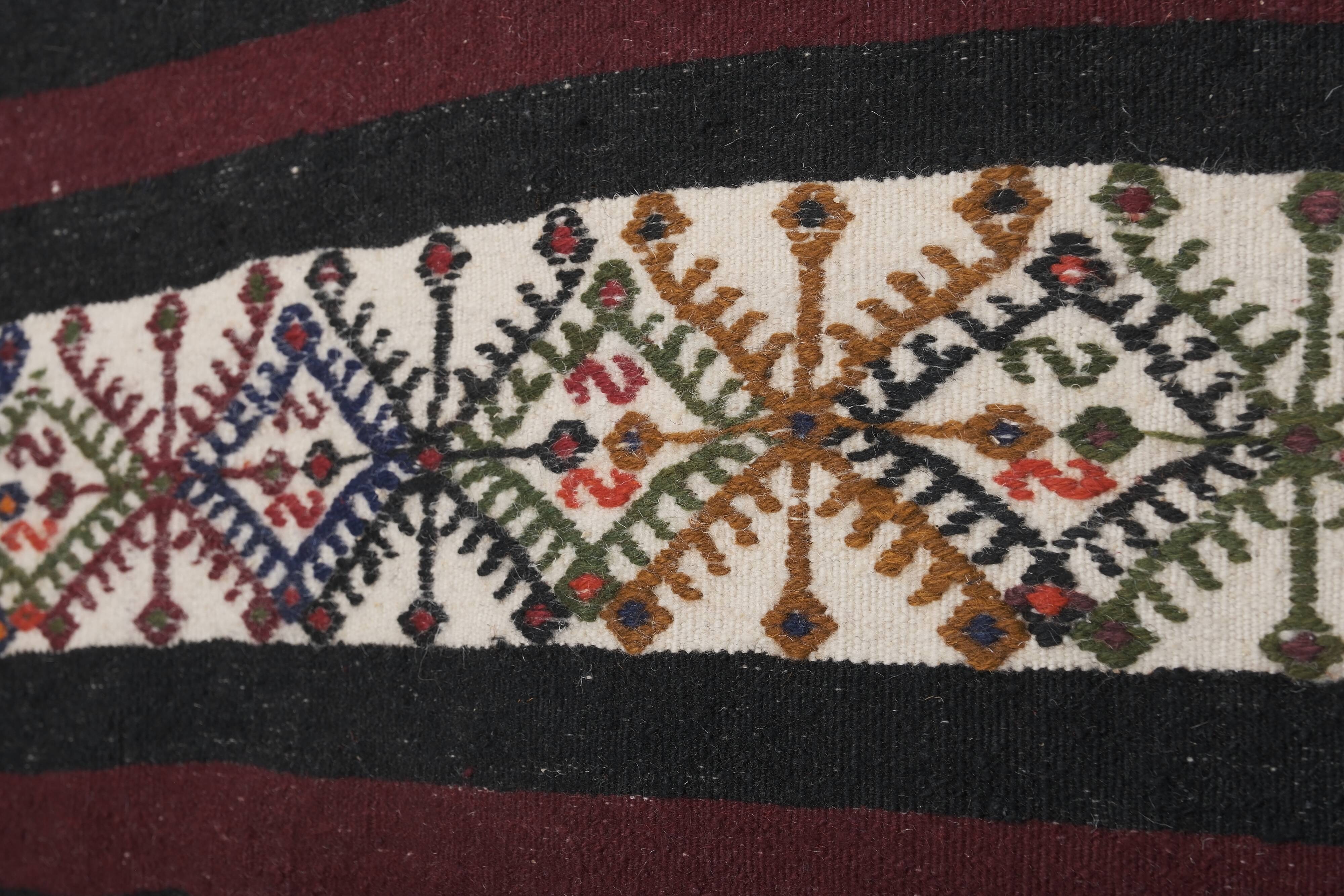 Vintage Turkish Oushak Handwoven Rug 69x465 cm