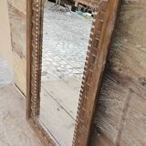 Art Deco mirror in Burmese teak