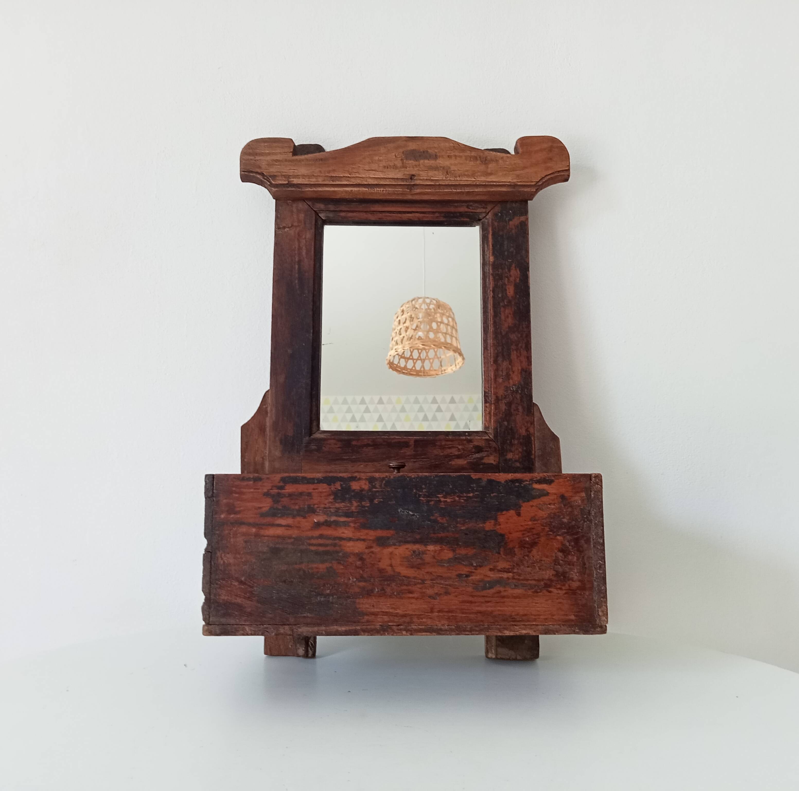 Antique Hindu barber's mirror