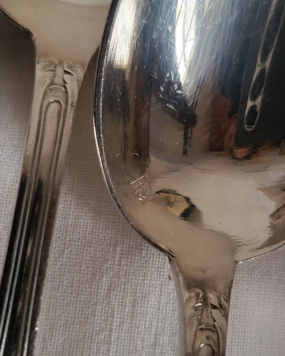 6 Small Silver-Plated Metal Spoons Boulenger Dessert Cutlery