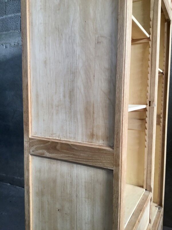 Raw wood hotel cabinet