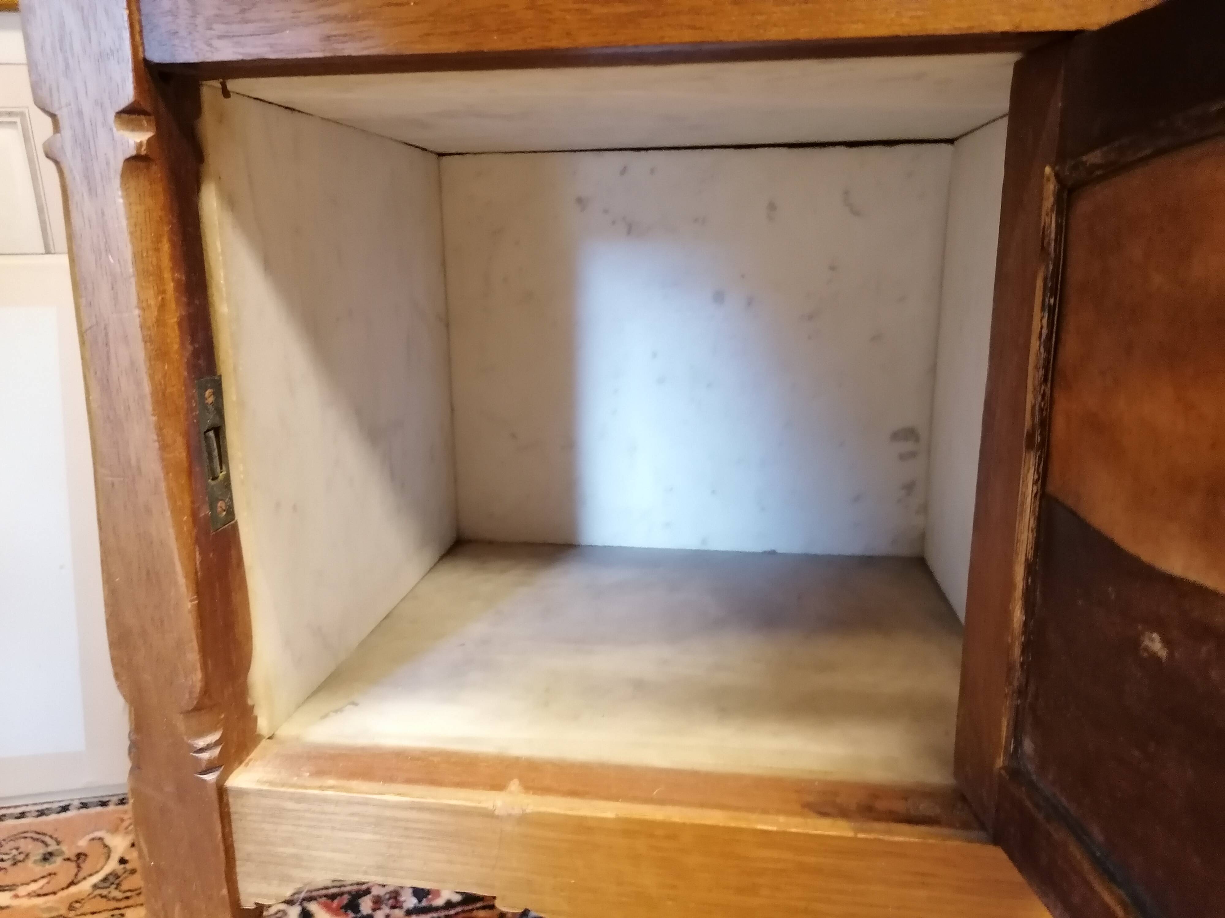 Art Nouveau marquetry bedside table