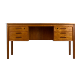Mid-century teak desk freestanding vintage 60s Danish design