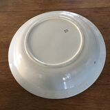 Plat rond ancien en porcelaine estampillé FB pot Faïence Badonviller