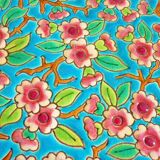 Glazed ceramic trivet, Longwy enamels, art deco