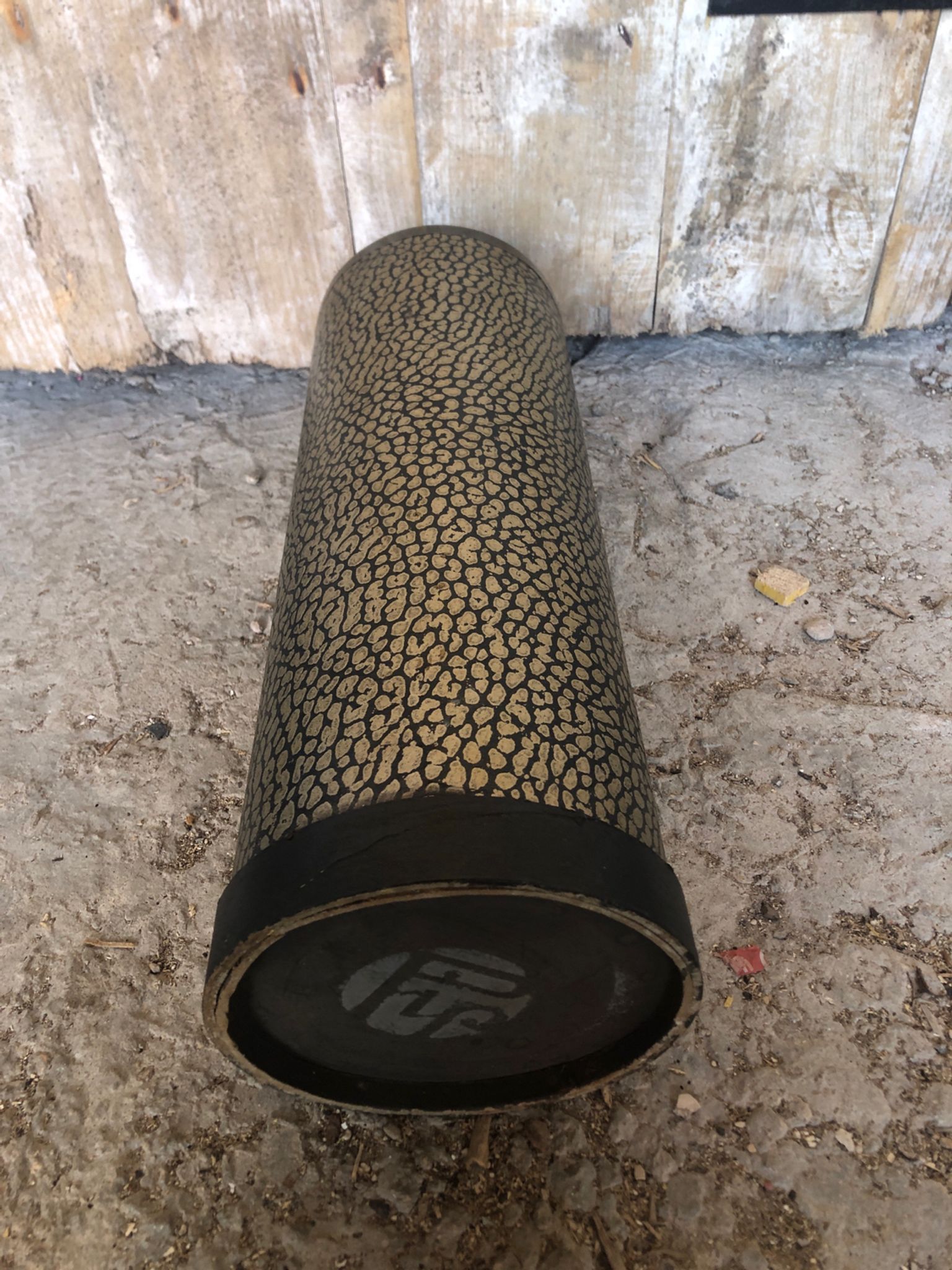 Vintage umbrella holder in boiled cardboard