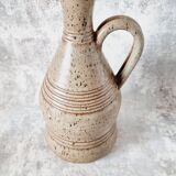 Ceramic pitcher French design and handmade Vallauris 60s