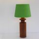 Large mid-century modern Danish teak table lamp