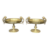 Paire de coupes à bonbons en bronze.