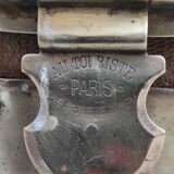 Checkerboard canvas travel trunk