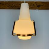 Opaline and brass suspension Scandinavian style 60s