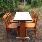 Wooden and formica bistro table