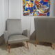 Pair of vintage chairs from the 50s compass feet