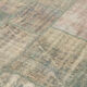 Handmade anatolian overdyed 176 cm x 243 cm grey patchwork rug