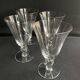 4 large conical glasses