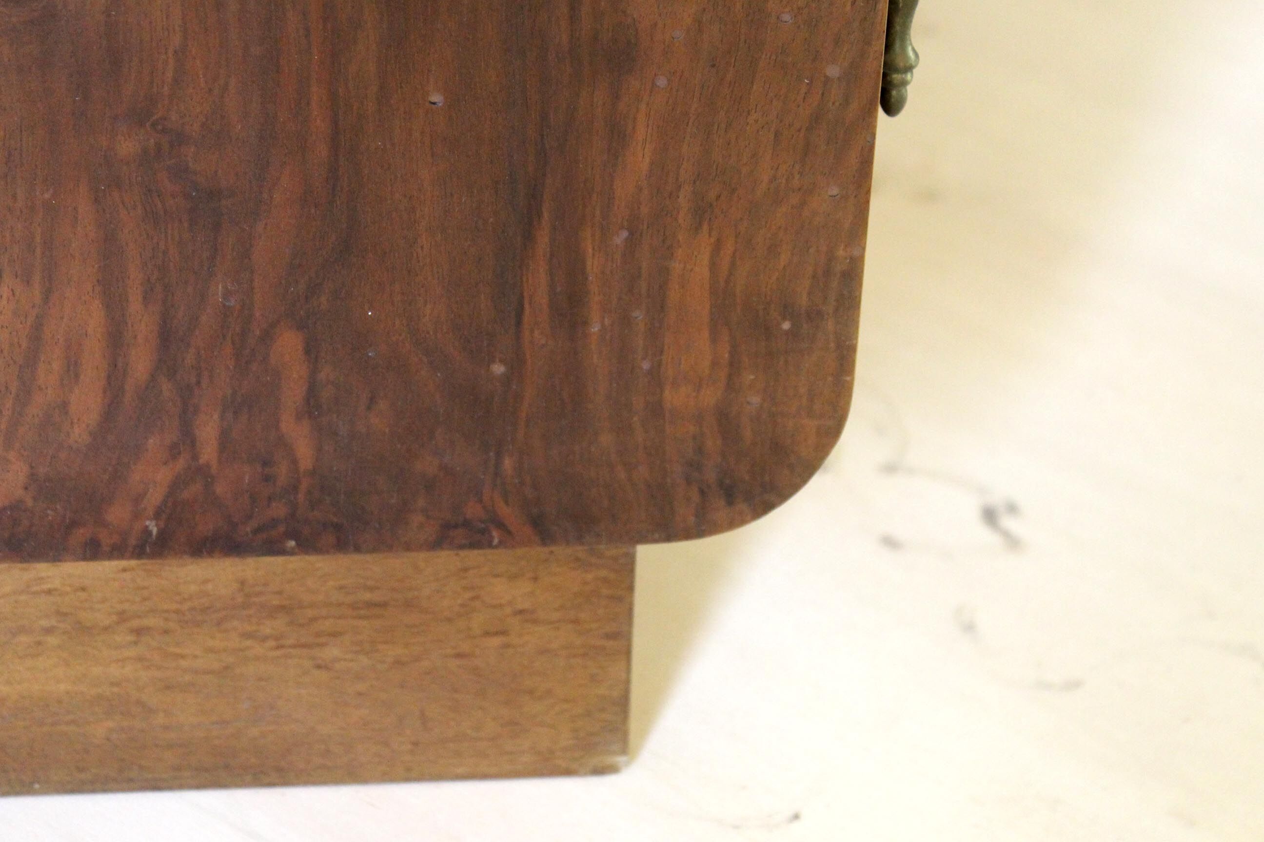 1930s walnut credenza in art deco style