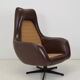 Mid-century Rotating Armchair,Leatherette,1980's.