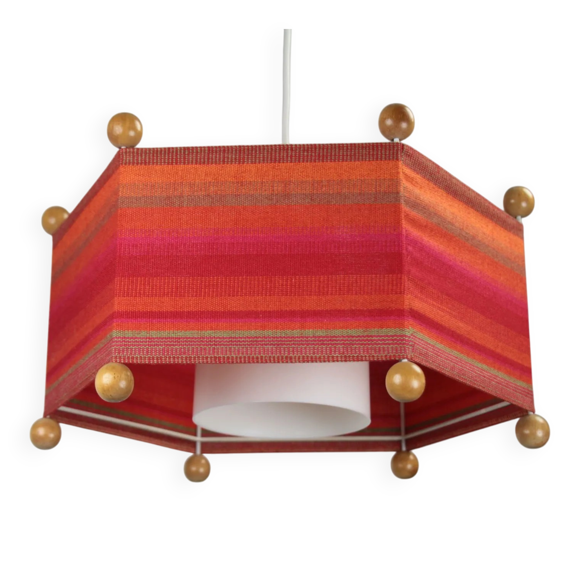 Hexagonal Pendant Lamp, North Sweden — 1960s/1970s