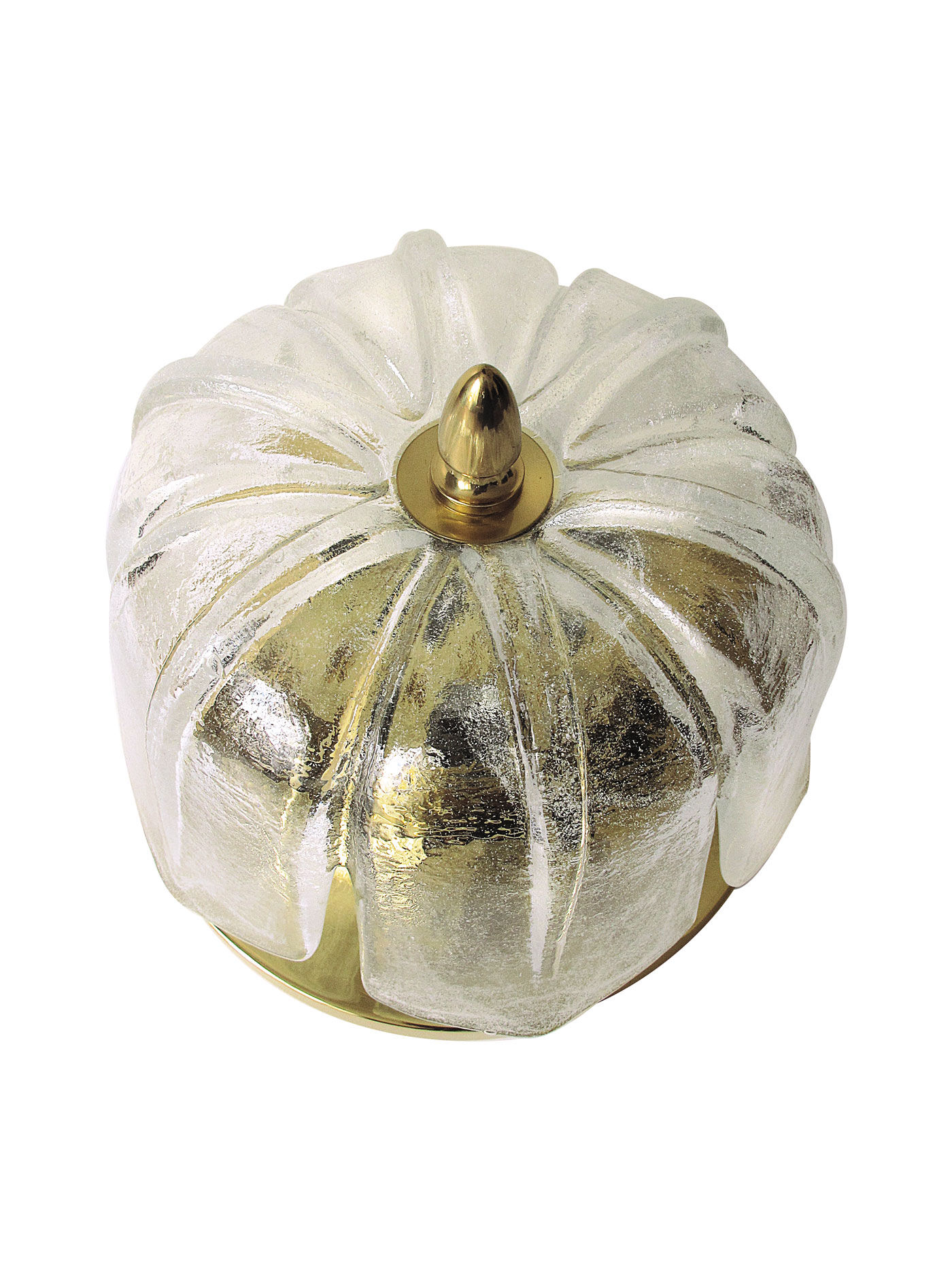 Brass ceiling light and Murano glass. GLASH-TTE LIMBURG. 1970