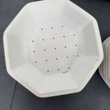 Set of 10 dinner plates and 6 Tiffany hexagonal soup plates