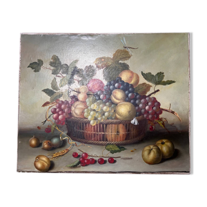 Peinture nature morte - fruits