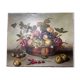 Still life painting of grapes and apples.