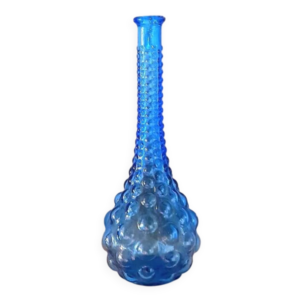 Carafe Italienne Empoli bleue 1970