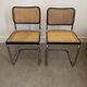 Pair of black Cesca chairs by Marcel Breuer