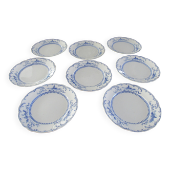 Ridgways Delft Dinner Plate Set of 8