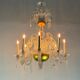 Liège chandelier in blown, molded and pinched glass, circa 1900