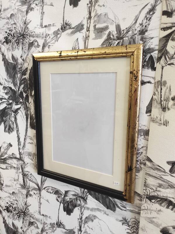 Black frame and gold leaf