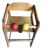 Gärsnäs high chair "robust" made of solid beech wood and leather.