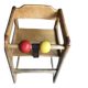 Gärsnäs high chair "robust" made of solid beech wood and leather.