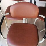Set of 8 armchairs and chairs 420-44 Strafor-Steelcase