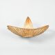 XXL - Oblong wicker basket with vintage handles 60s wicker boat basket