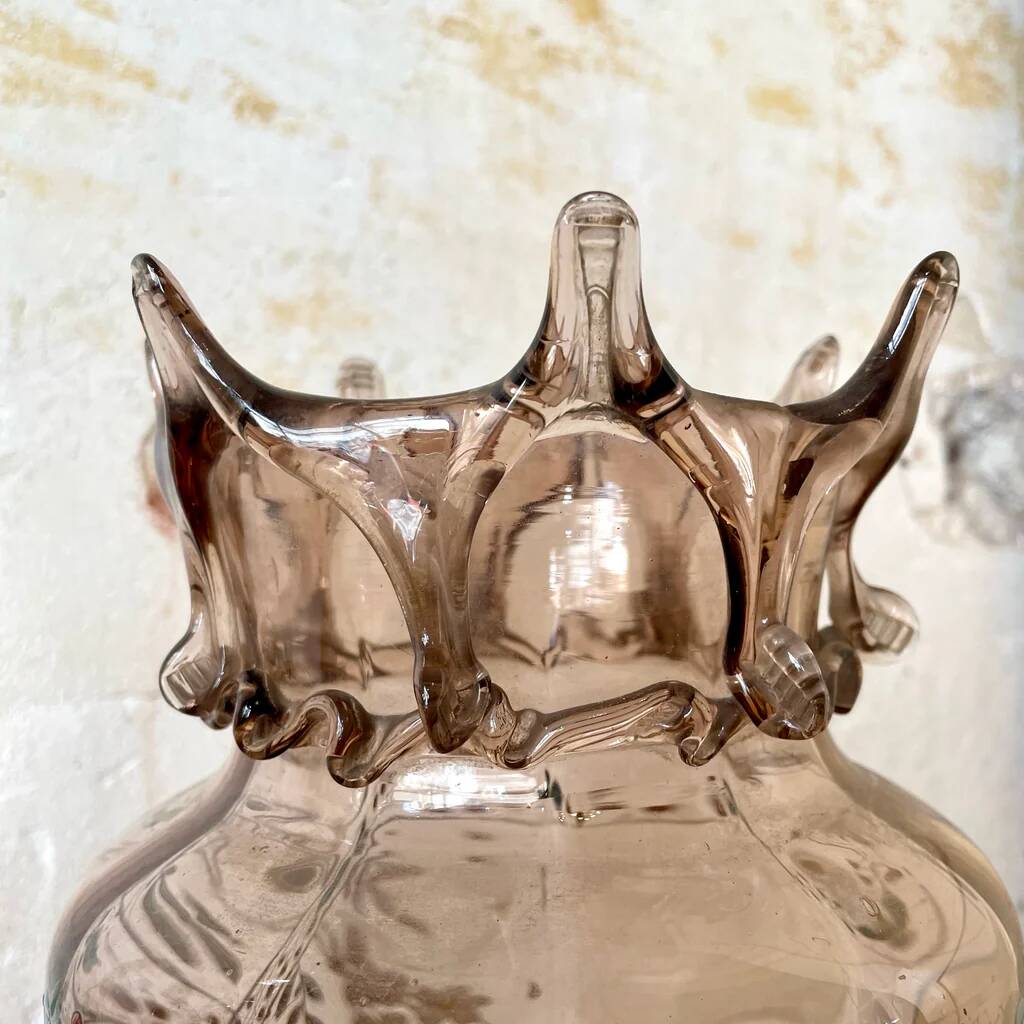 Pair of Art Nouveau crystal vases by Auguste Jean