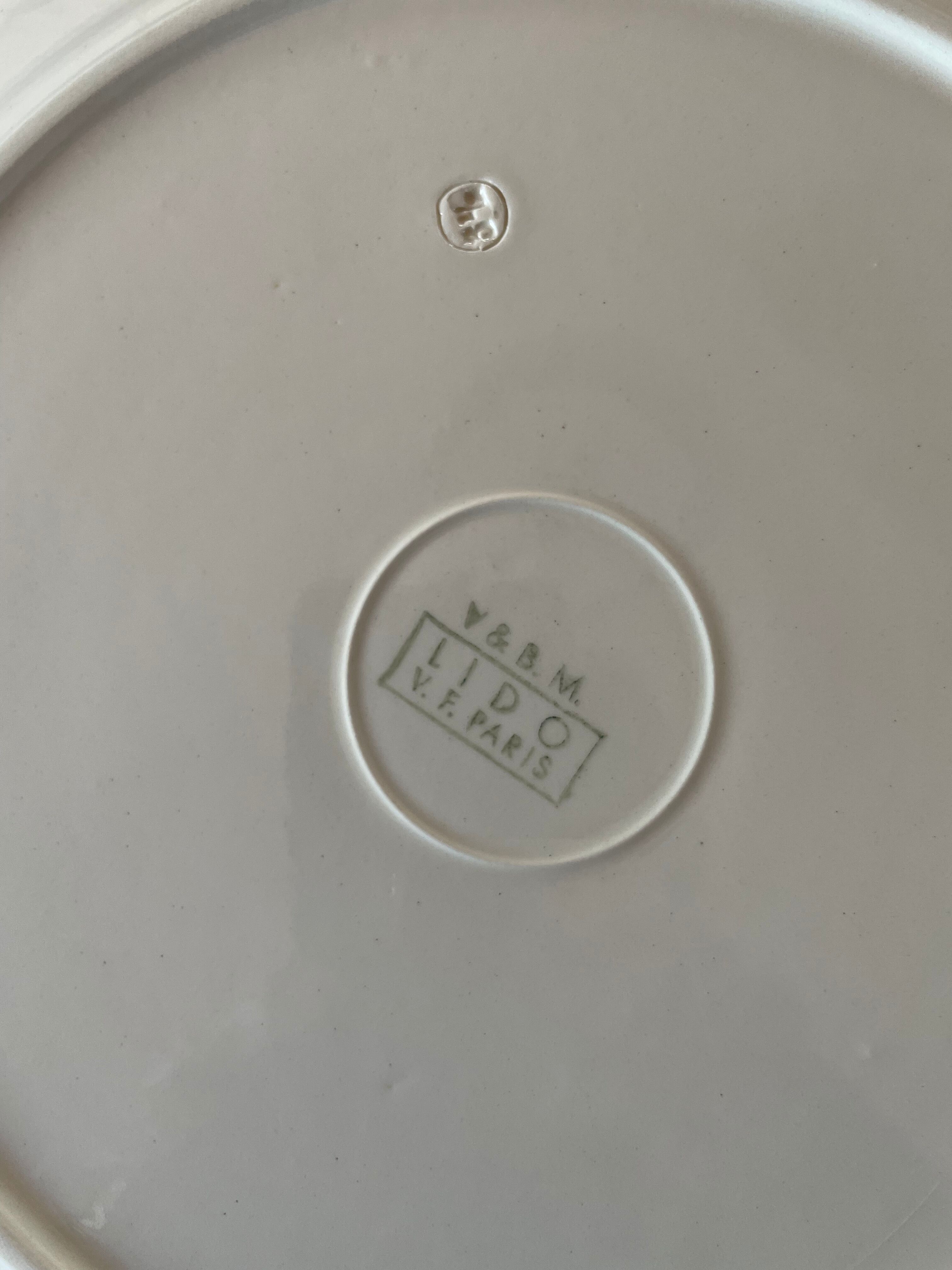 6 blue plates Villeroy and Boch Model Lido Year 50