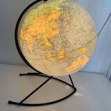 Globe vintage 1960 terrestre mappemonde Girard Barrère verre - 36 cm